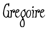 The image is a stylized text or script that reads 'Gregoire' in a cursive or calligraphic font.