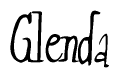 The image is of the word Glenda stylized in a cursive script.