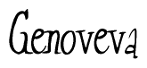 The image contains the word 'Genoveva' written in a cursive, stylized font.
