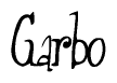 The image contains the word 'Garbo' written in a cursive, stylized font.