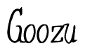 The image is a stylized text or script that reads 'Goozu' in a cursive or calligraphic font.