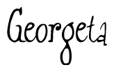The image is a stylized text or script that reads 'Georgeta' in a cursive or calligraphic font.