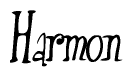 The image is a stylized text or script that reads 'Harmon' in a cursive or calligraphic font.