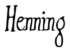 The image is a stylized text or script that reads 'Henning' in a cursive or calligraphic font.