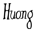 The image is a stylized text or script that reads 'Huong' in a cursive or calligraphic font.