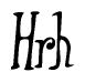 The image is a stylized text or script that reads 'Hrh' in a cursive or calligraphic font.