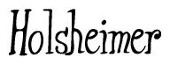 The image is a stylized text or script that reads 'Holsheimer' in a cursive or calligraphic font.