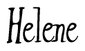 The image is a stylized text or script that reads 'Helene' in a cursive or calligraphic font.