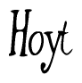 The image is a stylized text or script that reads 'Hoyt' in a cursive or calligraphic font.