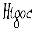 The image is a stylized text or script that reads 'Htgoc' in a cursive or calligraphic font.