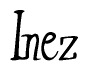 The image is of the word Inez stylized in a cursive script.