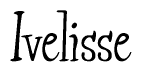 The image is of the word Ivelisse stylized in a cursive script.
