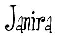 The image contains the word 'Janira' written in a cursive, stylized font.