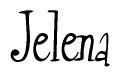 The image contains the word 'Jelena' written in a cursive, stylized font.