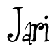 The image contains the word 'Jari' written in a cursive, stylized font.