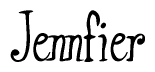 The image contains the word 'Jennfier' written in a cursive, stylized font.