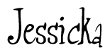 The image is of the word Jessicka stylized in a cursive script.
