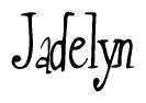 The image is a stylized text or script that reads 'Jadelyn' in a cursive or calligraphic font.