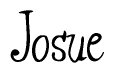 The image contains the word 'Josue' written in a cursive, stylized font.