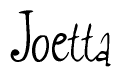 The image contains the word 'Joetta' written in a cursive, stylized font.