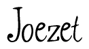 The image contains the word 'Joezet' written in a cursive, stylized font.