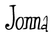 The image contains the word 'Jonna' written in a cursive, stylized font.