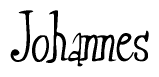   The image is of the word Johannes stylized in a cursive script. 