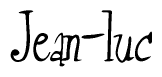 The image contains the word 'Jean-luc' written in a cursive, stylized font.