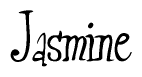 The image is of the word Jasmine stylized in a cursive script.