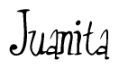 The image is of the word Juanita stylized in a cursive script.