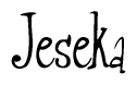 The image is a stylized text or script that reads 'Jeseka' in a cursive or calligraphic font.