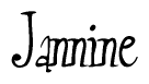 The image is a stylized text or script that reads 'Jannine' in a cursive or calligraphic font.