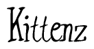 The image is of the word Kittenz stylized in a cursive script.