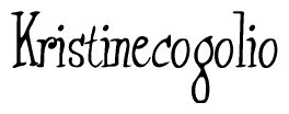 The image contains the word 'Kristinecogolio' written in a cursive, stylized font.