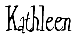 The image contains the word 'Kathleen' written in a cursive, stylized font.