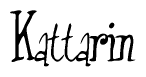 The image contains the word 'Kattarin' written in a cursive, stylized font.