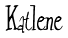 The image contains the word 'Katlene' written in a cursive, stylized font.