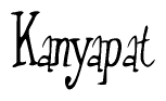 The image is a stylized text or script that reads 'Kanyapat' in a cursive or calligraphic font.