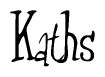 The image contains the word 'Kaths' written in a cursive, stylized font.