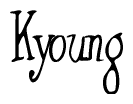 The image is a stylized text or script that reads 'Kyoung' in a cursive or calligraphic font.