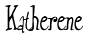 The image contains the word 'Katherene' written in a cursive, stylized font.
