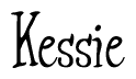 The image is of the word Kessie stylized in a cursive script.