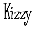 The image contains the word 'Kizzy' written in a cursive, stylized font.