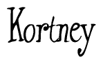The image contains the word 'Kortney' written in a cursive, stylized font.