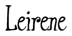 The image is of the word Leirene stylized in a cursive script.