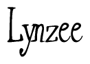The image contains the word 'Lynzee' written in a cursive, stylized font.