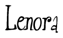 The image is a stylized text or script that reads 'Lenora' in a cursive or calligraphic font.