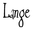 The image contains the word 'Lange' written in a cursive, stylized font.