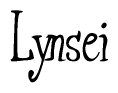 The image contains the word 'Lynsei' written in a cursive, stylized font.