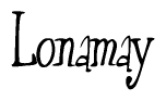 The image is of the word Lonamay stylized in a cursive script.